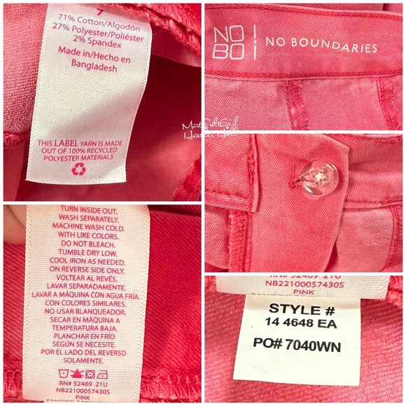 No Boundaries Pink Denim Pleated Mini Skirt Size 7 - Picture 3 of 3